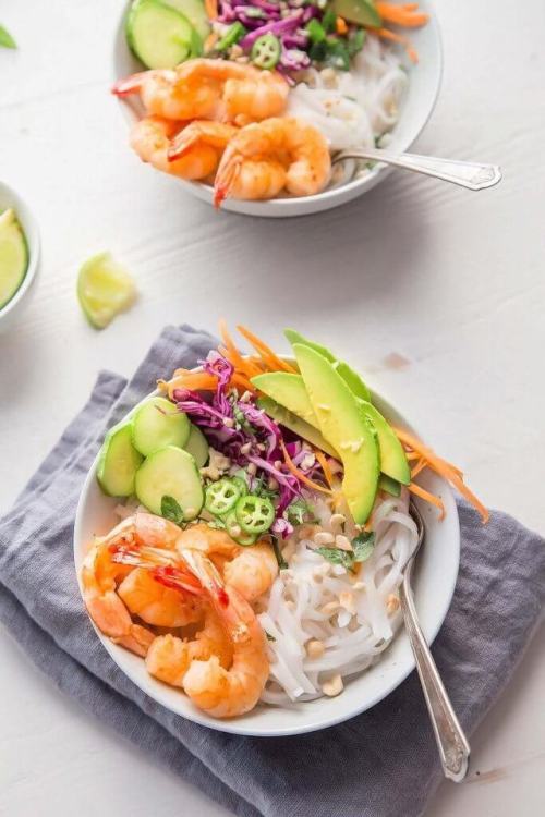food&ndash;is&ndash;love: Shrimp Spring Roll Noodle BowlsGet the recipe here.