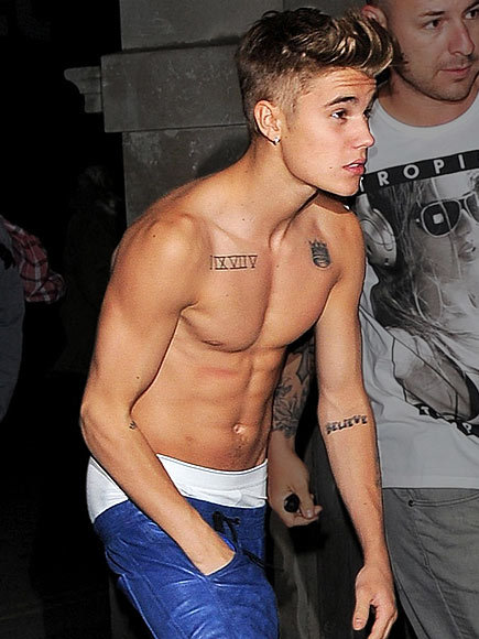 Justin bieber shirtless hospital