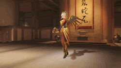 crystalzenaida:  Overwatch - Unlockable Mercy Emotes (Amber Skin) 