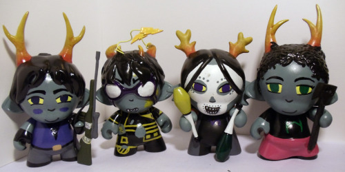 jumpingjacktrash: negativekarmaengine: Here are the finished figures! I am so very happy with how th