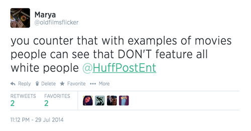 oldfilmsflicker:                      Please ignore the typo in that last tweet. Also, I know it’s hard, but seek out the better movies with better representation. The more you do that, the more Hollywood gets the message.