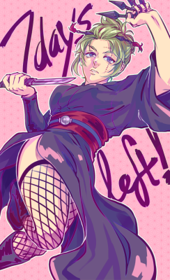 class3-z:fishbuns:7!! DAYS!! UNTIL!! GINTAMA!!Let’s have another season full of shenanigans \o/Drawn for class3-z’s countdown  The Shinigami Courtesan is here to remind you there’s only a week left! Are you ready to meet your fate?Thanks Fi for