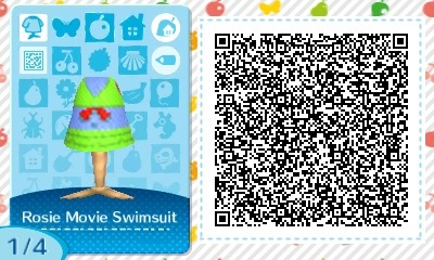 Rosie’s Swimsuit from the Animal Crossing FilmModel: RosieDesigner: OLM, Inc.QR Artist: @darkn