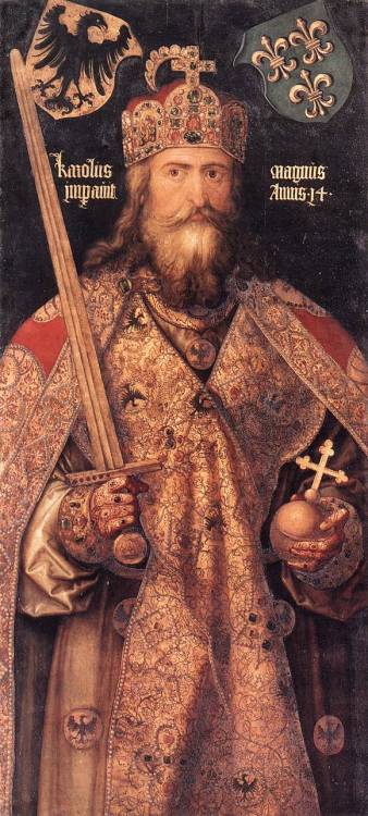 artist-durer:Emperor Charlemagne, 1512, Albrecht DurerMedium: oil,panel