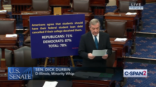 Who: Sen. Dick Durbin (D-Illinois)Twitter: @SenatorDurbinWhen: January 2020What: Student loan debtWa
