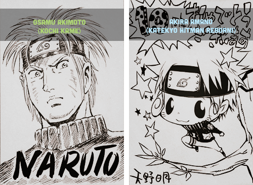 noct-caelum:  Popular Mangaka draw Naruto (10th Anniversary) 