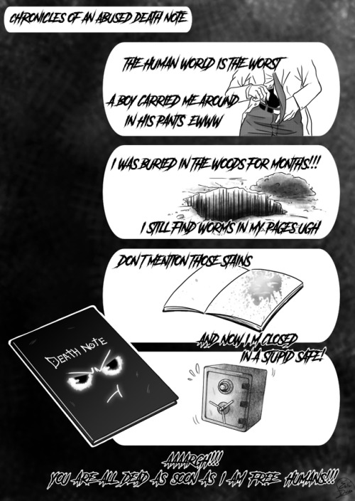 ikathemadhatter: 12. Notebook @deathnotetober The true victim of the story XD This illustration is i