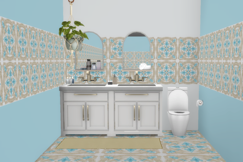 Royal Tiles SetGlorious brown, teal and white themed tiles <3 This is a 6 tile set that’s perfect