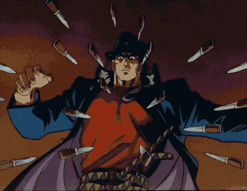 Reposting My OVA Dio Knife Gifs Since I Like How They Turned Out