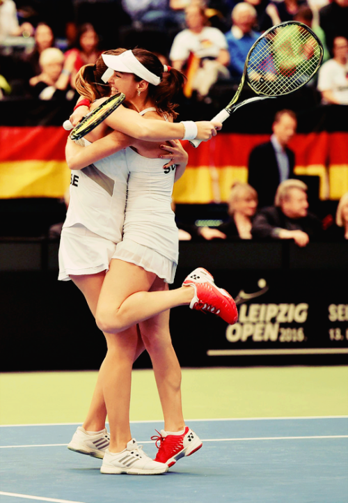 It feels awesome next to Belinda to play with her now and [win] the deciding point. It was tough at 