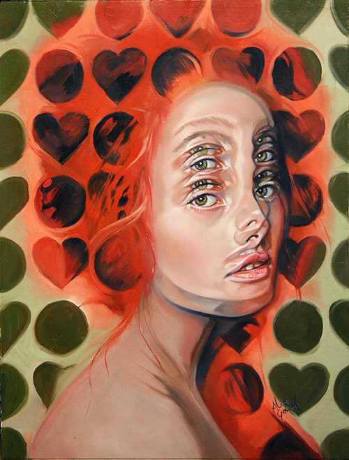 supersonicart:Alex Garant’s Multi-Eyed Portraits.I’ve recently been blogging for the art