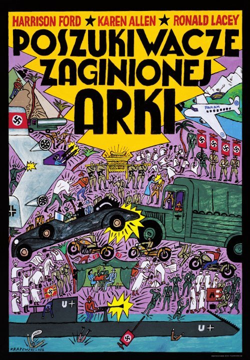 Andrzej Krajewski Poszukiwacze Zaginionej Arki (Riders of the Lost Ark) Limited edition art pos
