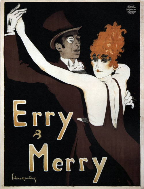 Erry & Merry poster by Walter Schnackenberg, 1920