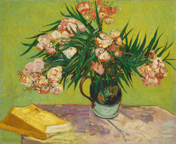 artimportant:  Vincent Van Gogh - Oleanders, 1888  Oil on canvas 