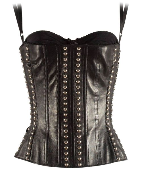 Dolce &amp; Gabbana | studded leather corset + internal bra | ca 2000 collection