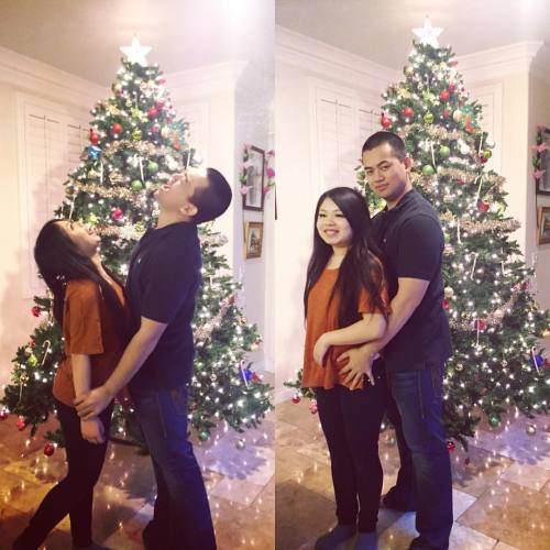 After setting up the Christmas tree #christmastree #boyfriend #myforever