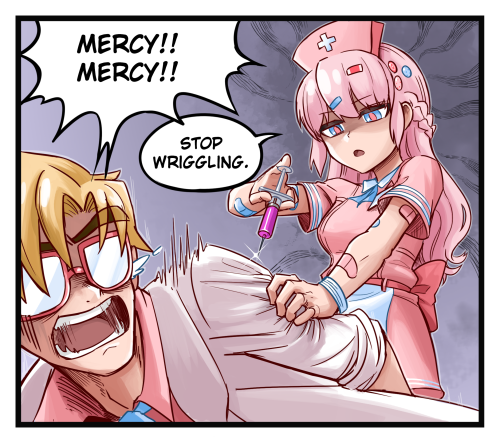 merryweather-comics: The Doctor wants Nurse Bianca to smile more!From: Clinic of Horrors (WEBTOON)