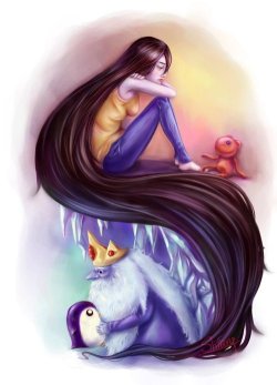 hora-de-aventura:  Ice King and Marceline by ShiangEve on DeviantArt 