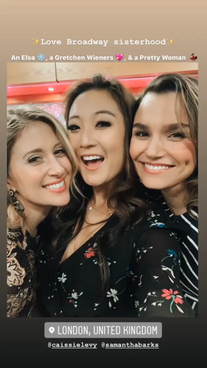 Ashley Park and Samantha Barks with Caissie Levy on their instagram stories.@darren_bell: What a nig