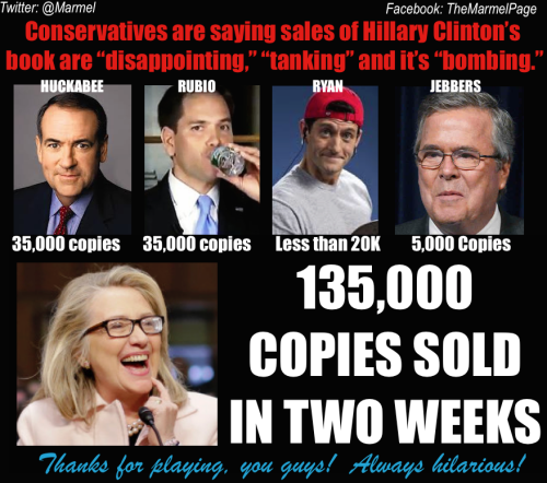 stevemarmel:Conservatives say @HillaryClinton’s book is tanking. Here are some GOP  stars & thei