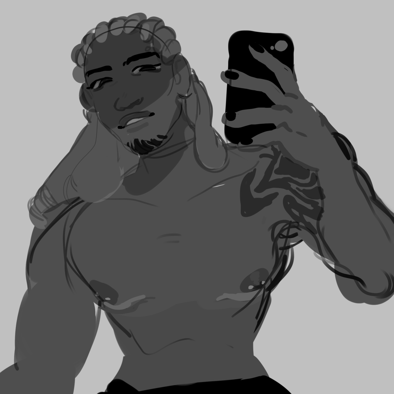 peachdeluxe:  sometimes u just gotta draw lucio with nipple piercings cause no one