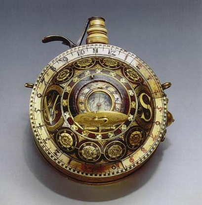 Portable Watch/Compass/Gunpowder Flask, Germany Circa 1590.Currently on Display at the Beyer Watch a