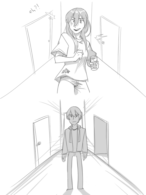 kksunnydeedog:  Makoto later finds Haru galloping in the streets wet and naked with an empty glass in his hands. 