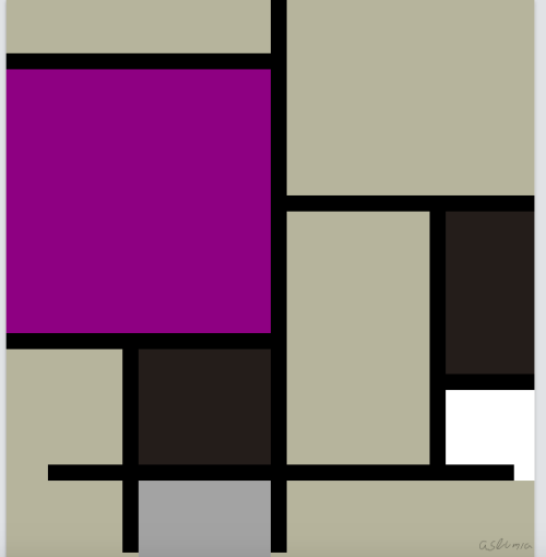 Piet Mondrian with the asexual colors 