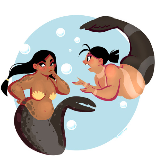 thesanityclause:Happy MerMay! Realized at the end of this drawing that twitter might not like bare b