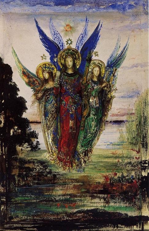 theartistsmanifesto:Evening Voices by Gustave Moreau (1885)