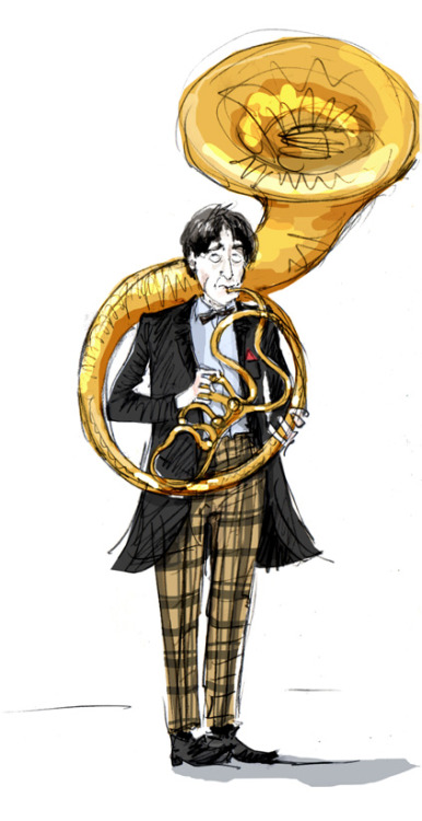 oochilka:the Second Doctor with a helicon tuba