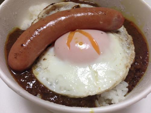 omame:  松屋(まつや) de エッグソーセージカレー | みいさんぽ。