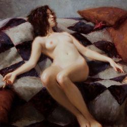 bcliston:  TBT “Dancing Crane” cropped. From a few years back. #tbthursday #figurepainting #fineartnude #contemporaryart #originalart #oilpainting 