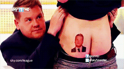 Confession: Whenever I see James Corden, I always imagine his face on Niall’s cute little bum ;) 