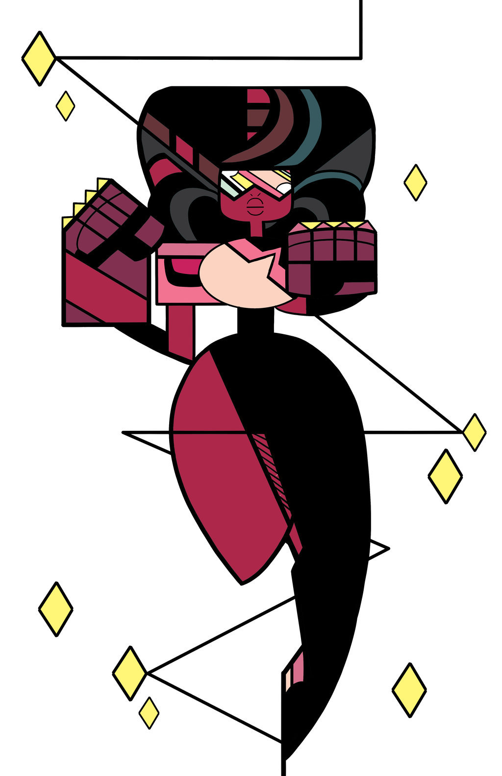 audgreenart:  Gem Weapons: Garnet by AudGreenGarnet is still #1 square mom.And is