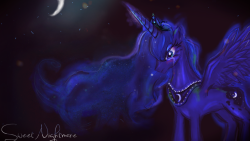 theponyartcollection:  Luna in darkness by