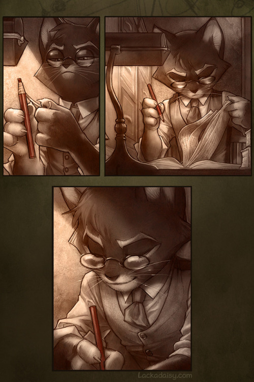 lackadaisycats:“Critique”This started with a reader asking what could make Mordecai smile.  I had a 