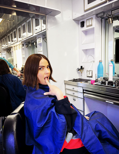 Shelley Hennig on the set of Teen Wolf: The Movie