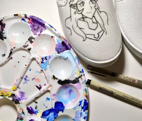 artandalexandra: The process for painting my Princess Allura and Voltron shoes!