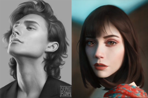 Was supposed to be a quick study of facial planes but I got caught up practicing rendering again |D 