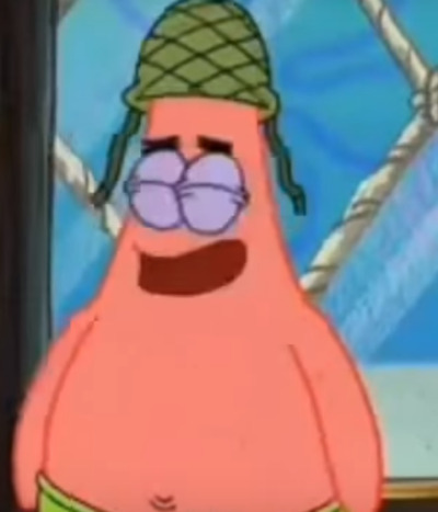 patrick star may i take your hat sir