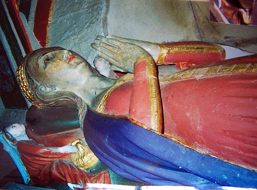 Painted effigy of Elizabeth Elizabeth Plantagenet of Lancaster, Duchess of Exeter (1363-1426)