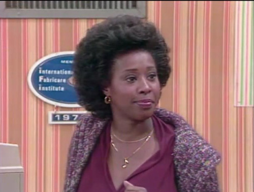 Marion Ramsey’s first screen credit. She’s playing Tracy Davis in a 1976 episode of The Jeffersons.