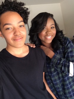 black&ndash;lamb:  aud-csom:  ✨💮Cuz there’s not enough black queer couples💮✨   oh wow both of them look great together!