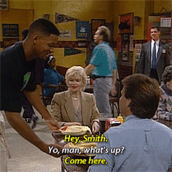 freshprincesubs:  “Will: It’s been a while since I left the family and moved back to Philly.    I miss them a lot, but I got me a great job  at Duke’s House of Cheesesteaks.”