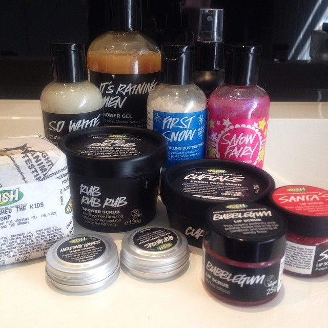 Here is my current collection of #Lush products! I adore the Cupcake fresh face mask.