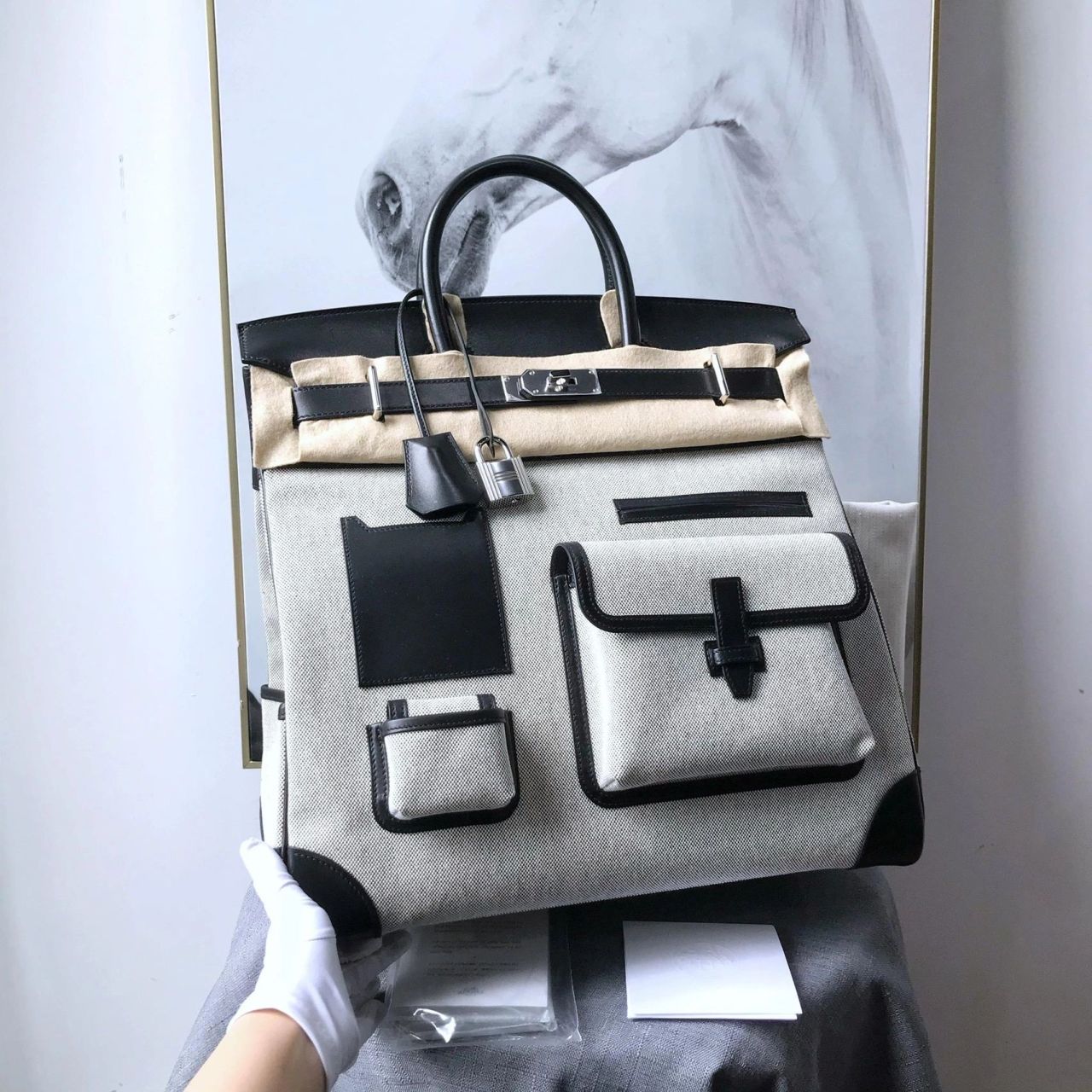 Hermes Cargo Hac 40 Birkin bag. Real 1:1 full handmade