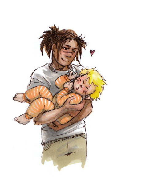 In a better world where teenage Iruka kidnadopt toddler Naruto, and try his best to become a Respons