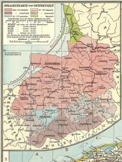 time-for-maps:  Language map of East Prussia in 1914 [1536x2048] 