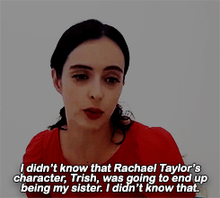 patsyjessica:Krysten Ritter talking about Trish and Jessica.